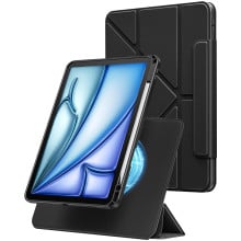 Vaku Luxos ® MAGVERSA Y-FOLD iPad (A16) 11th/10th Gen (2025/2022) 11/10.9-inch 360° Rotating Stand Transparent Back With Pencil Holder Cover Case
