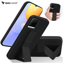 Vaku ® Vivo Y21G Harbor Grip Multi-Functional Magnetic Vertical & Horizontal Stand Case TPU Back Cover