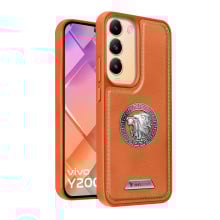 Vaku ® Vivo Y200e 5G Regal Shield Metal Lion Engraved Leather Protective Back Cover