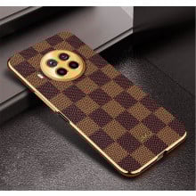 Vaku ® Xiaomi Mi 10i 5G Cheron Series Leather Stitched Gold Electroplated Soft TPU Back Cover