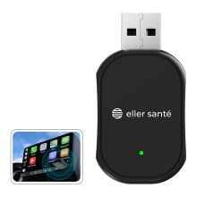 eller santé ® DASHELITE 2-in-1 Wireless Car Receiver For Wired Android Auto/CarPlay Conversion | Seamless Bluetooth | OEM Compatible