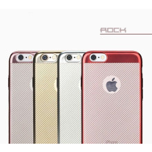 Rock ® Apple iPhone 6 / 6S Flame Line Series Metal Electroplated Transparent TPU Soft / Silicon Case