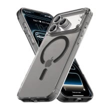 Vaku Luxos ® Apple iPhone 17 Pro Max Glassy Magpro Smokey Transparent TPU Case Shockproof Non-Yellowing Scratch Resistant Military Grade Protection Screen Protector Back Cover