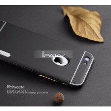 i-Paky ® Apple iPhone 6 / 6S Metal Electroplated Logo Display PC Shell + Bumper Protector Back Cover