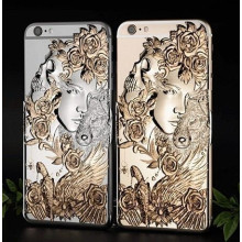 Love Crazy ® Apple iPhone 6 / 6S Dark Angel Star Ghost Series Metallic 3D Plating Back Cover