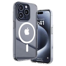 eller santé ® Apple iPhone 15 Pro Max Glassy MagPro Clear TPU Shockproof Scratch Resistant Military-Grade Certified Mag-Safe Protection Back Cover