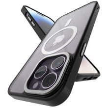 Vaku Luxos ® Apple iPhone 14 Pro Translucent MagPro Armor Slim Protective Metal Camera Case Back Cover
