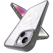 Vaku Luxos ® Apple iPhone 14 Translucent MagPro Armor Slim Protective Metal Camera Case Back Cover