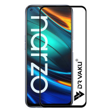 Dr. Vaku ® Realme Narzo 20 Pro Full Edge-to-Edge Ultra-Strong Ultra-Clear Full Screen Tempered Glass- Black