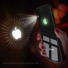 VAKU ® Apple iPhone XR 3D Logo Projector Radium Glow LED Case Back Cover