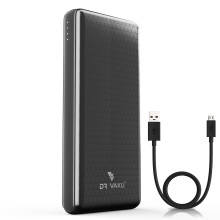Dr. Vaku ® Carbon Series Magnus 10000 mAh Power Bank with 3A Fast Charging Dual USB QC 3.0 with Type-C 20W PD and Micro USB