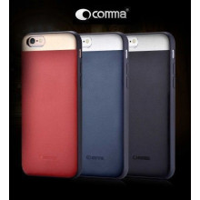 Comma ® Apple iPhone 6 / 6S Vivid Smooth Genuine Leather + TPU Case Back Cover
