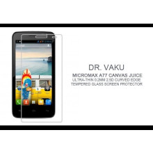 Dr. Vaku ® Micromax A77 Canvas Juice Ultra-thin 0.2mm 2.5D Curved Edge Tempered Glass Screen Protector Transparent