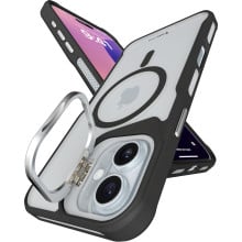 eller santé ® Apple iPhone 16 Plus Therox MagPro Translucent Cover with Stand Holder Camera Screen Protector Shockproof Protective Back cover