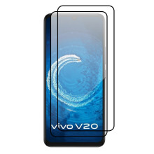 Vaku ® Combo Vivo V20 ESD Anti-Static Shatterproof Tempered Glass - Pack Of 2