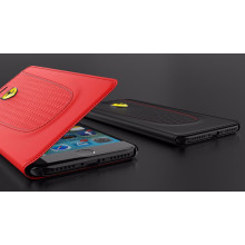 Ferrari ® Apple iPhone 7 Official California T Series Double Stitched Dual-Material PU Leather Flip Cover