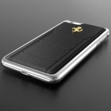 Ferrari ® Apple iPhone 8 Plus Official 599 GTB Logo Double Stitched Dual-Material PU Leather Back Cover