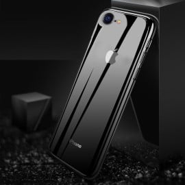 Vaku ® Apple iPhone 8 Club Series Ultra-Shine Luxurious Tempered Finish Silicone Frame Thin Back Cover