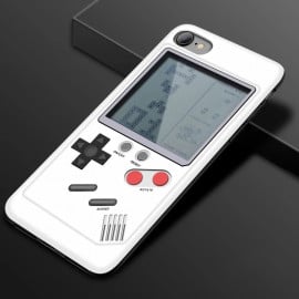 Vaku ® Apple iPhone SE 2020 Retro Video Gaming Console 26 in 1 Games Like Tetris, Shooting, Racing, Tank, Memory etc. + Drop-Protection Back Cover