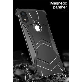 VAKU ® Apple iPhone XR Magnetic Panther Aluminium Metal Shock-Proof Anti-Fall Bumper Back Cover