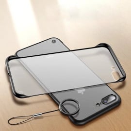 VAKU ® For Apple iPhone 8 Plus Rimless Semi Transparent Cover (Ring not Included)