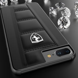 Ferrari ® Apple iPhone 8 Plus Official 458 Double Stitched Dual-Material PU Leather Back Cover