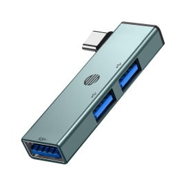 eller santé ® PORTEXEL 3-IN-1 USB HUB Multiport Adapter Type-C to USB-A 2XUSB2.0 & 1XUSB3.0 Ports High Speed Data Transfer Speed Upto 5GBPS