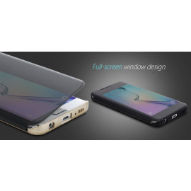 Rock ® Samsung Galaxy S6 Edge DR.Vaku Invisible SmartView Translucent Touch Case Flip Cover