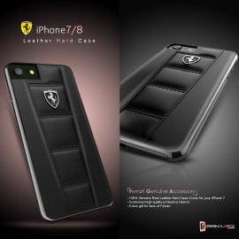 Ferrari ® Apple iPhone 7 Official 458 Double Stitched Dual-Material PU Leather Back Cover