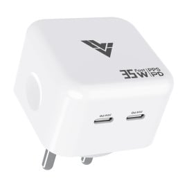 Vaku ® 35W Dual Power Delivery USB-C Port Multi-Protocol (34W | 30W | 25W | 30W ) Fast Charger Compatile For Apple iPhone 15/15 Plus/15 Pro Max/15 Pro/ Macbook