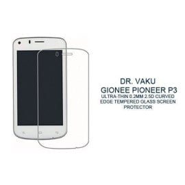 Dr. Vaku ® Gionee Pioneer P3 Ultra-thin 0.2mm 2.5D Curved Edge Tempered Glass Screen Protector Transparent