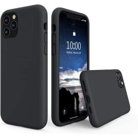 Vaku ® For Apple iPhone 11 Pro Max Liquid Silicon Velvet-Touch Silk Finish Shock-Proof Back Cover