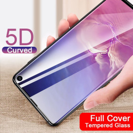 Dr. Vaku ® Samsung Galaxy S10 Plus 5D Curved Edge Ultra-Strong Ultra-Clear Full Screen Tempered Glass-Black