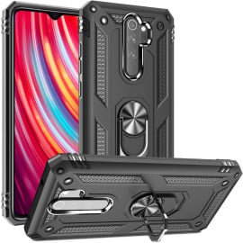 Vaku ® Xiaomi Redmi 9 Prime Hawk Ring Shock Proof Cover with Inbuilt Kickstand