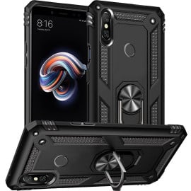 Vaku ® Xiaomi Redmi Note 5 Pro Hawk Ring Shock Proof Cover with Inbuilt Kickstand