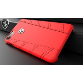 Ferrari ® Apple iPhone 7 Italian Series Leather Stitched Dual-Material PU Leather Back Cover