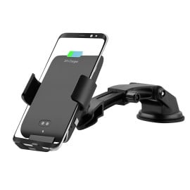 Vaku ® Voice-Controlled Auto-Opening Qi Fast-Charging Wireless Car Charger
