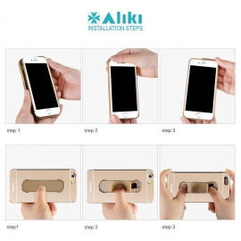 Aliki ® Apple iPhone 6 / 6S Moko Series Aircraft Grade Aluminium Metal Case with Press Button Stand Back Cover