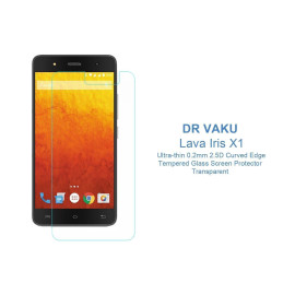 Dr. Vaku ® Lava Iris X1 Ultra-thin 0.2mm 2.5D Curved Edge Tempered Glass Screen Protector Transparent