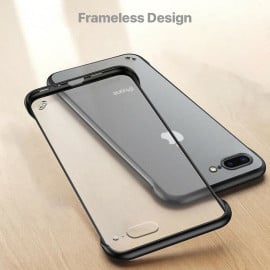 VAKU ® For Apple iPhone 8 Plus Frameless Semi Transparent Cover (Ring not Included)