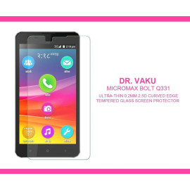 Dr. Vaku ® Micromax Bolt Q331 Ultra-thin 0.2mm 2.5D Curved Edge Tempered Glass Screen Protector Transparent