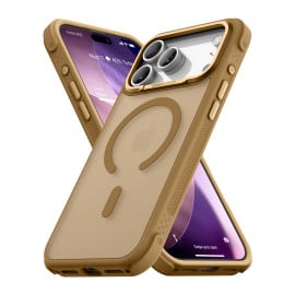 Vaku Luxos ® Apple iPhone 17 Pro Thunder Magpro Translucent Scratch Resistant Military-Grade Protection Case With Stand Holder Metal Camera Ring Shockproof Back Cover