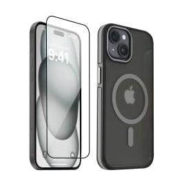 Vaku ® 2in1 Combo Apple iPhone 15 Plus Elemento MagPro Drop Protection Shockproof Case with Dust Filter Tempered Glass