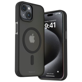 Vaku Luxos ® Apple iPhone 15 Elemento MagPro Drop Protection, Shockproof Guard Corner Frosted Back Cover