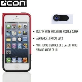 CDN ® Apple iPhone 5 / 5S / SE 2in1 Inbuilt Macro Zoom Lens Kit + Dual Protection Case Back Cover