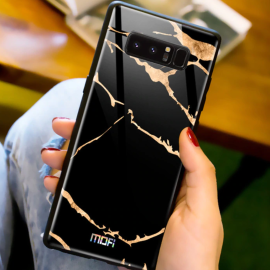 VAKU ® Samsung Galaxy S10 Sefa Stone Series with Marble and 9H hardness tempered Glass Back Cover