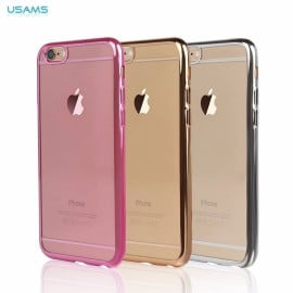 Usams ® Apple iPhone 6 / 6S Kim Ultra Clear Invisible View Metal Electroplated Transparent PC Back Cover