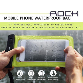 Rock ® Universal upto 5.5" Waterproof Lock Sealed Soft Silicon TPU Bag Pouch Case