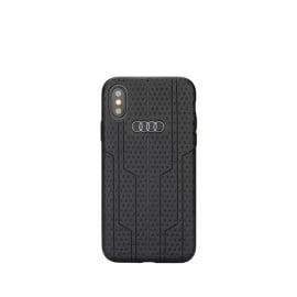 AUDI ® For Apple iPhone X / XS Official Dotted Swiss Design Genuine Leather Back Cover
