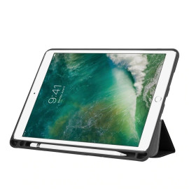 Vaku ® Apple iPad 9.7 Aniline Texture Series 360 Degree shock-proof Water-resistant Magnetic Stand Flip Cover with Pencil Holder